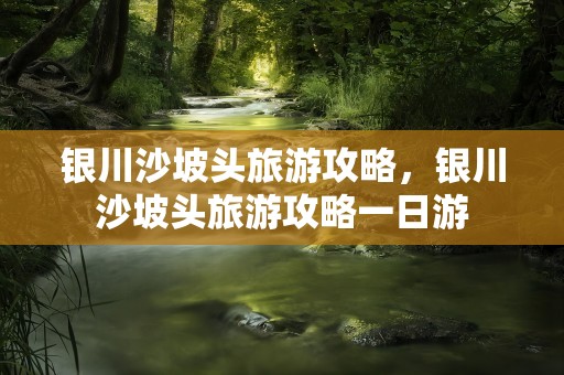 银川沙坡头旅游攻略，银川沙坡头旅游攻略一日游