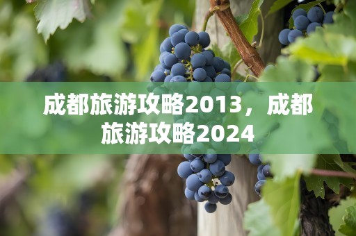 成都旅游攻略2013，成都旅游攻略2024