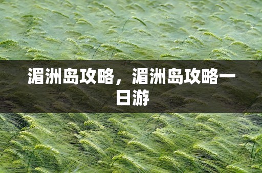 湄洲岛攻略，湄洲岛攻略一日游