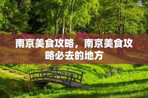 南京美食攻略，南京美食攻略必去的地方