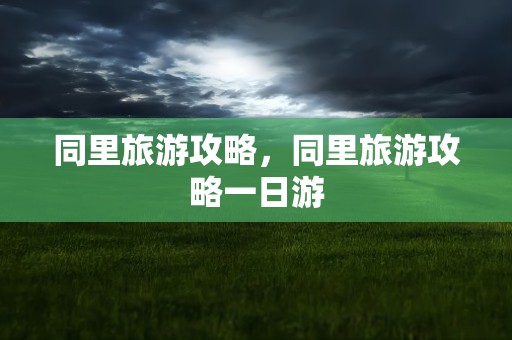 同里旅游攻略，同里旅游攻略一日游