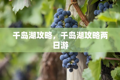 千岛湖攻略，千岛湖攻略两日游