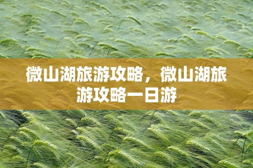 微山湖旅游攻略，微山湖旅游攻略一日游