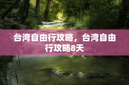 台湾自由行攻略，台湾自由行攻略8天
