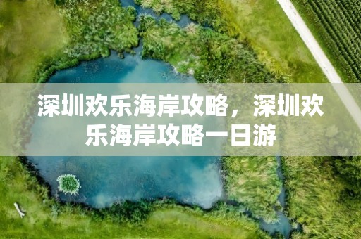 深圳欢乐海岸攻略，深圳欢乐海岸攻略一日游