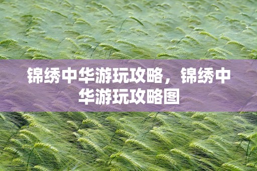 锦绣中华游玩攻略，锦绣中华游玩攻略图