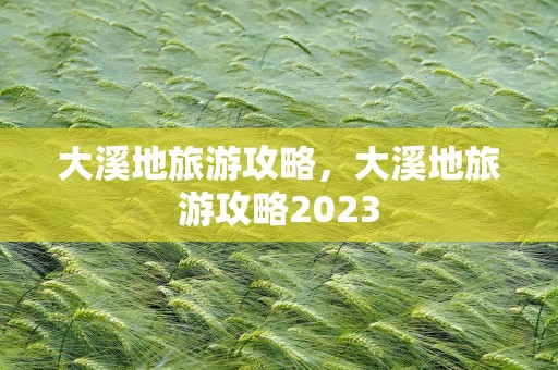 大溪地旅游攻略，大溪地旅游攻略2023