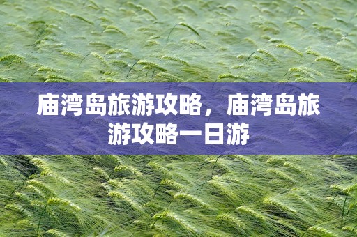 庙湾岛旅游攻略，庙湾岛旅游攻略一日游