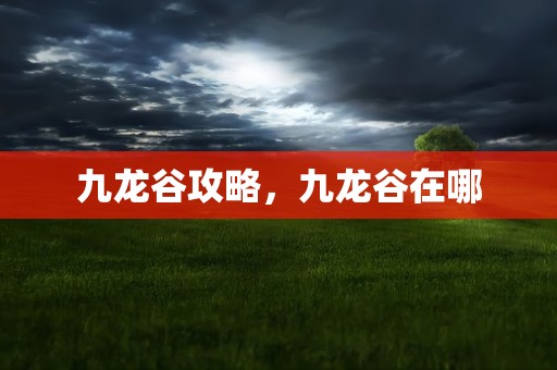 九龙谷攻略，九龙谷在哪