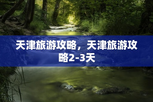 天津旅游攻略，天津旅游攻略2-3天