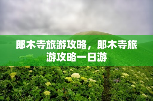 郎木寺旅游攻略，郎木寺旅游攻略一日游