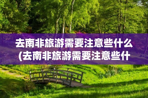 去南非旅游需要注意些什么(去南非旅游需要注意些什么事项)