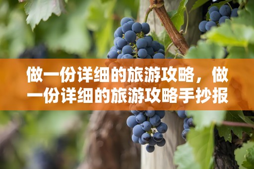 做一份详细的旅游攻略，做一份详细的旅游攻略手抄报