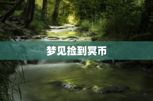 梦见捡到冥币