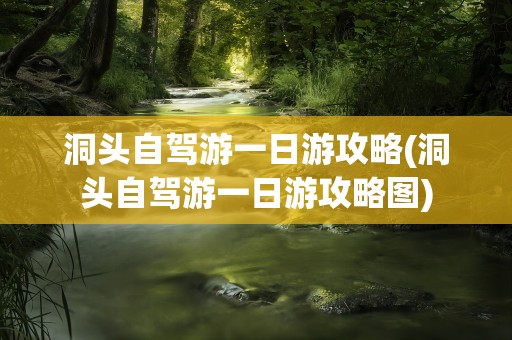 洞头自驾游一日游攻略(洞头自驾游一日游攻略图)