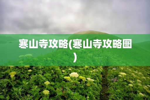 寒山寺攻略(寒山寺攻略图)