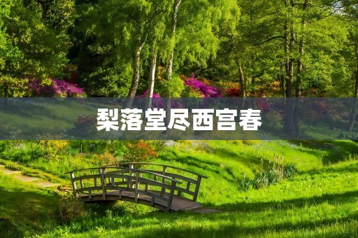 梨落堂尽西宫春