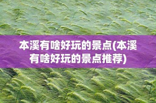本溪有啥好玩的景点(本溪有啥好玩的景点推荐)