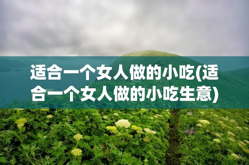 适合一个女人做的小吃(适合一个女人做的小吃生意)