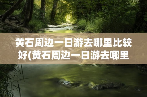 黄石周边一日游去哪里比较好(黄石周边一日游去哪里比较好玩)