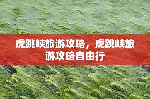 虎跳峡旅游攻略，虎跳峡旅游攻略自由行