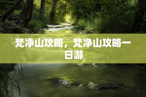 梵净山攻略，梵净山攻略一日游
