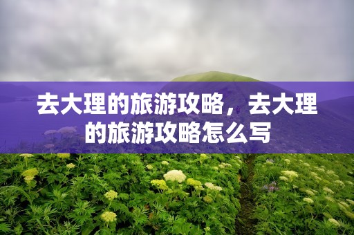 去大理的旅游攻略，去大理的旅游攻略怎么写