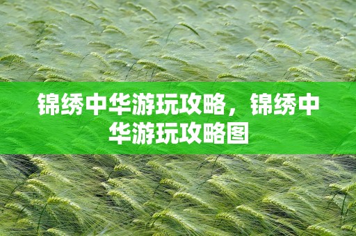 锦绣中华游玩攻略，锦绣中华游玩攻略图