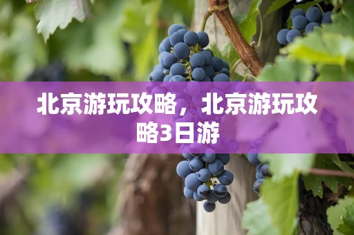 北京游玩攻略，北京游玩攻略3日游