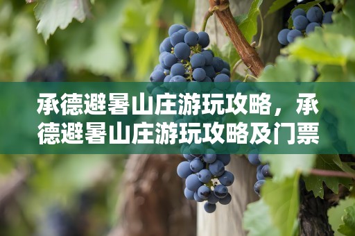 承德避暑山庄游玩攻略，承德避暑山庄游玩攻略及门票
