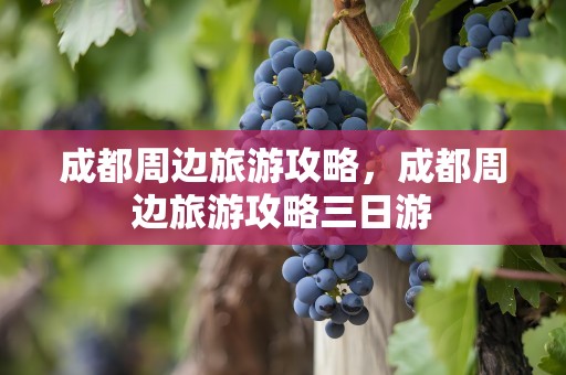 成都周边旅游攻略，成都周边旅游攻略三日游