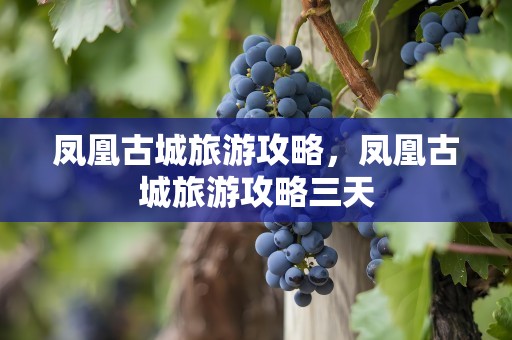凤凰古城旅游攻略，凤凰古城旅游攻略三天