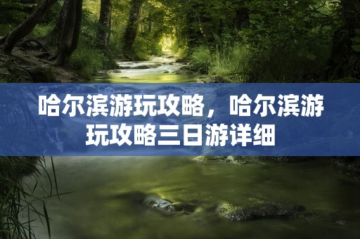 哈尔滨游玩攻略，哈尔滨游玩攻略三日游详细