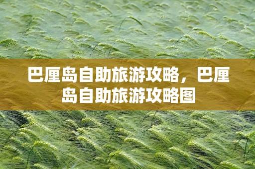 巴厘岛自助旅游攻略，巴厘岛自助旅游攻略图