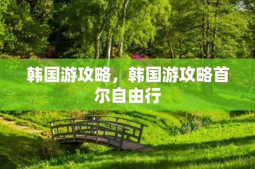 韩国游攻略，韩国游攻略首尔自由行