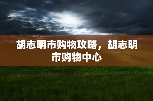 胡志明市购物攻略，胡志明市购物中心