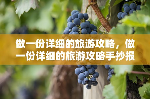 做一份详细的旅游攻略，做一份详细的旅游攻略手抄报