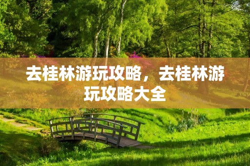去桂林游玩攻略，去桂林游玩攻略大全