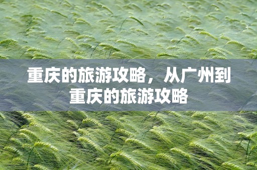 重庆的旅游攻略，从广州到重庆的旅游攻略