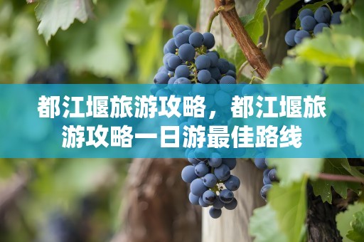 都江堰旅游攻略，都江堰旅游攻略一日游最佳路线