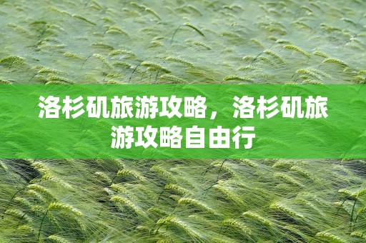 洛杉矶旅游攻略，洛杉矶旅游攻略自由行