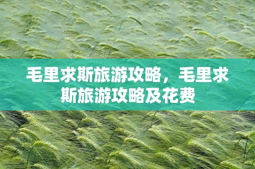 毛里求斯旅游攻略，毛里求斯旅游攻略及花费