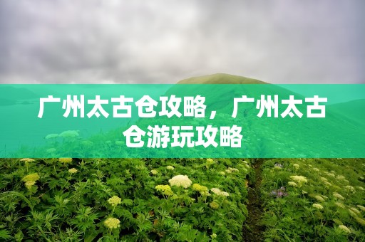 广州太古仓攻略，广州太古仓游玩攻略