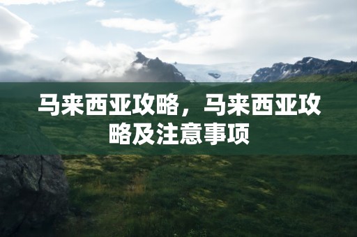 马来西亚攻略，马来西亚攻略及注意事项