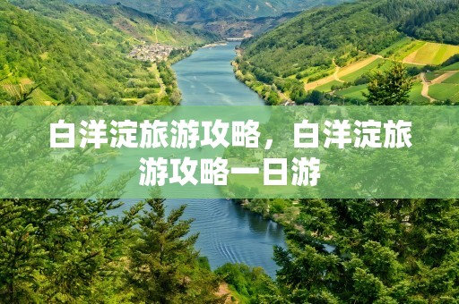 白洋淀旅游攻略，白洋淀旅游攻略一日游