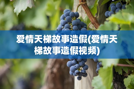 爱情天梯故事造假(爱情天梯故事造假视频)