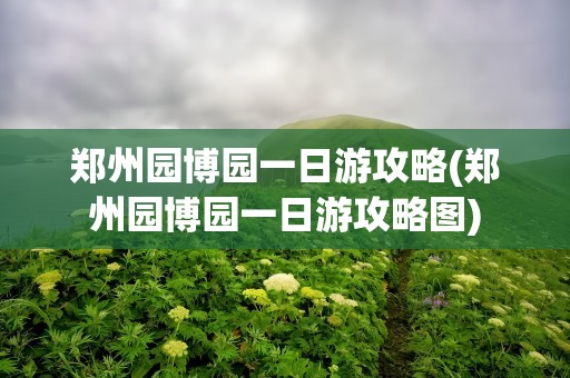 郑州园博园一日游攻略(郑州园博园一日游攻略图)