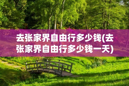 去张家界自由行多少钱(去张家界自由行多少钱一天)