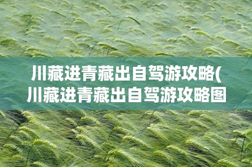 川藏进青藏出自驾游攻略(川藏进青藏出自驾游攻略图)