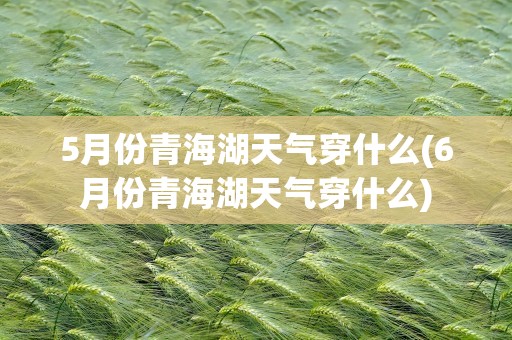 5月份青海湖天气穿什么(6月份青海湖天气穿什么)